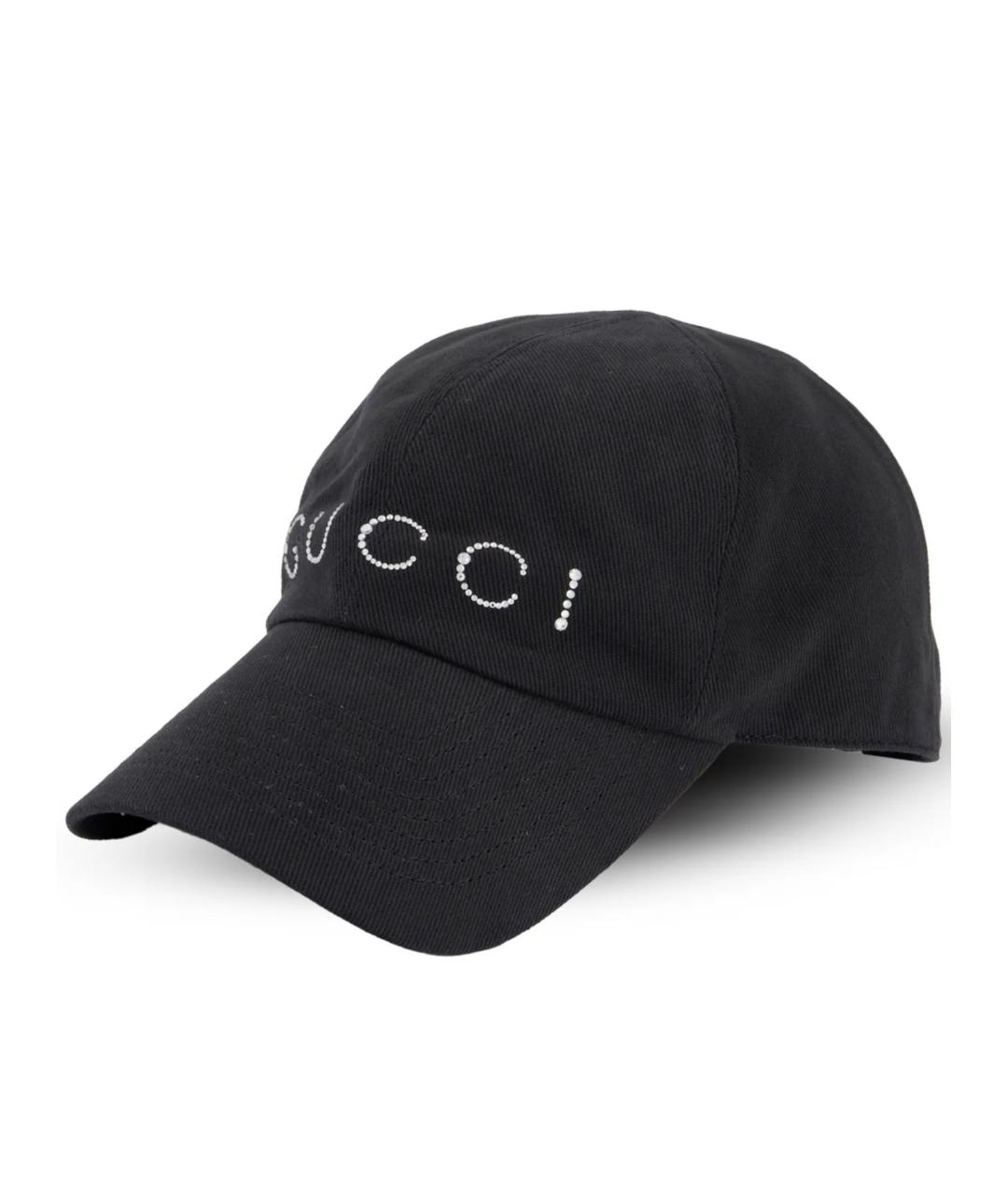 GUCCI Черная хлопковая кепка, фото 2