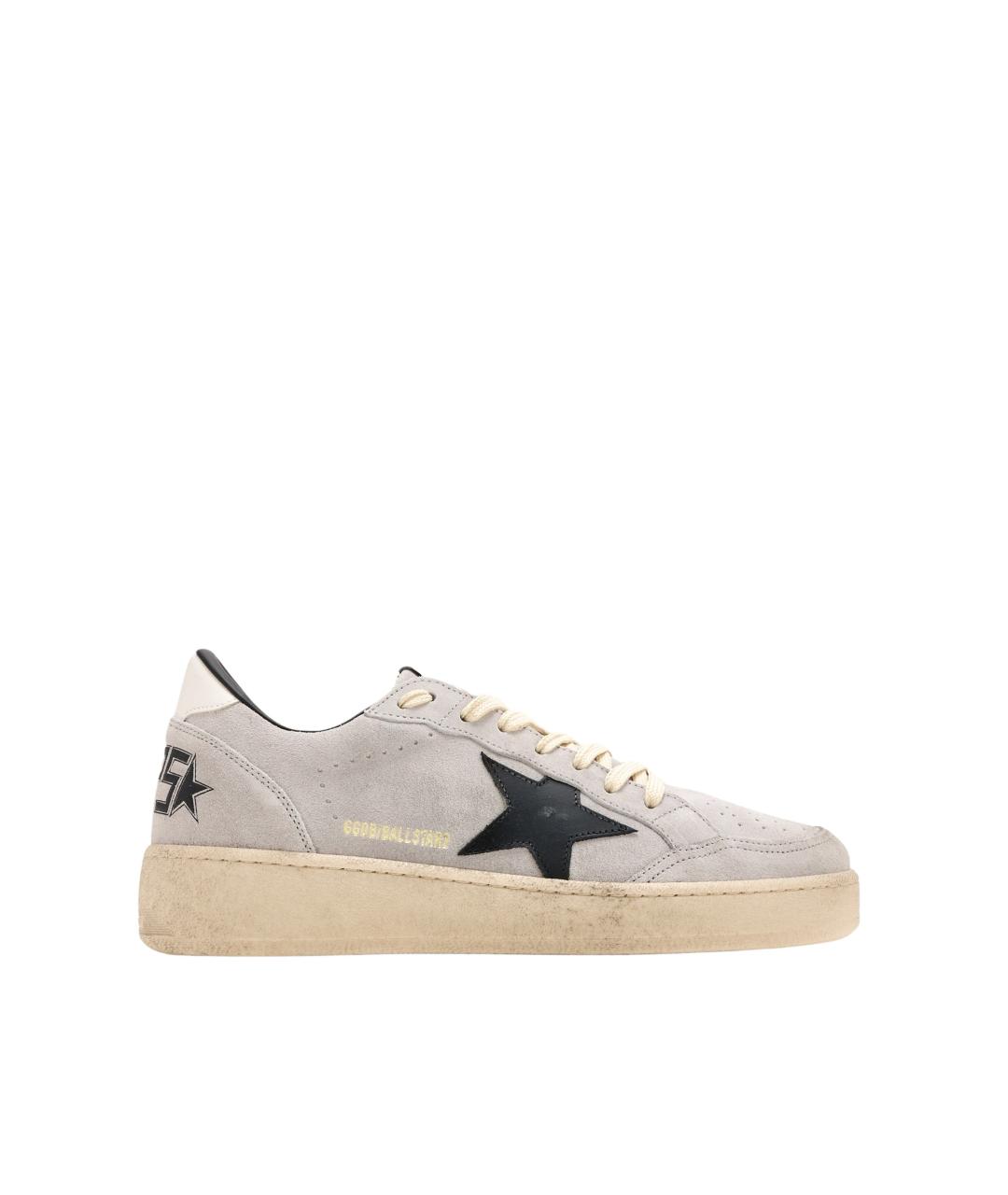 GOLDEN GOOSE Серые замшевые низкие кроссовки / кеды, фото 5