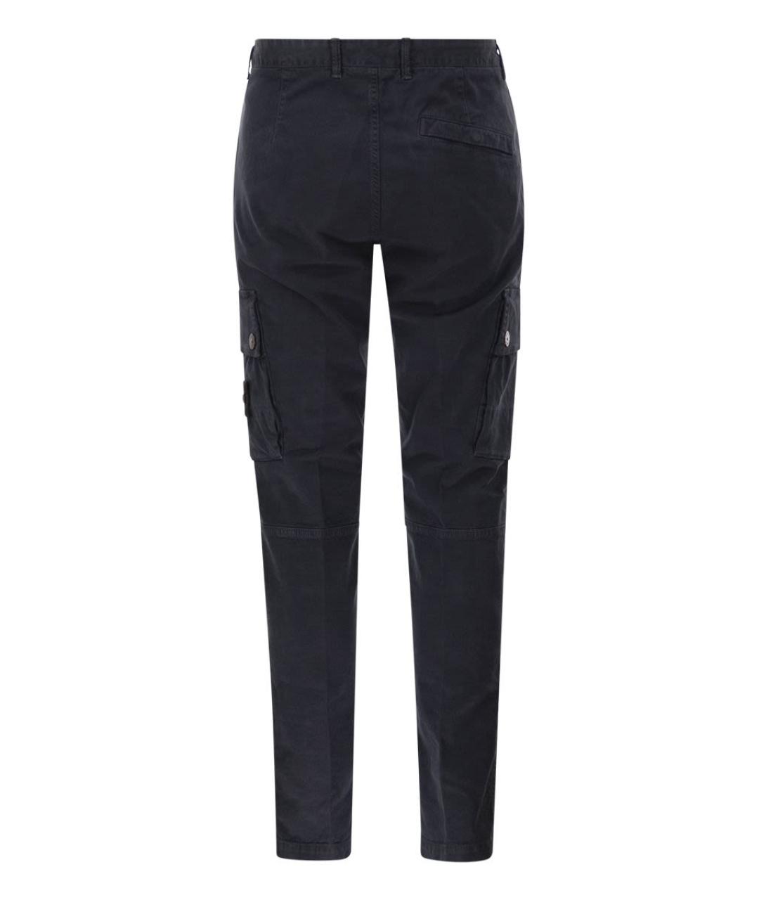 STONE ISLAND Синие хлопковые повседневные брюки, фото 2