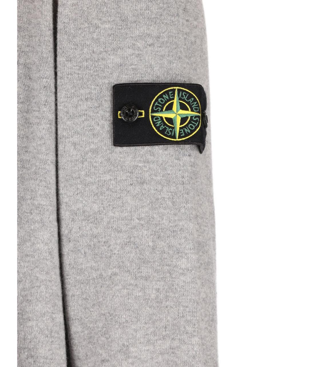 STONE ISLAND Серый шерстяной джемпер / свитер, фото 2