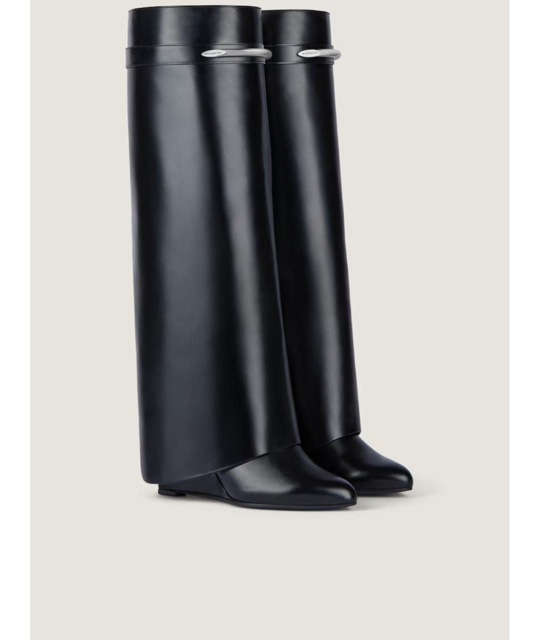 GIVENCHY Черные кожаные сапоги, фото 2