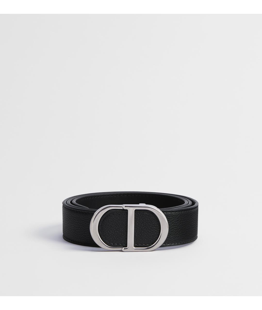 CHRISTIAN DIOR Черный кожаный ремень, фото 4