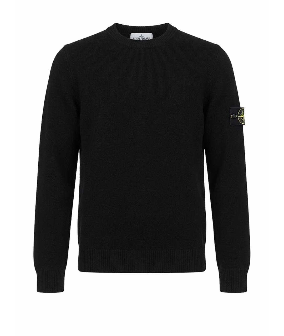 STONE ISLAND Черный шерстяной джемпер / свитер, фото 1