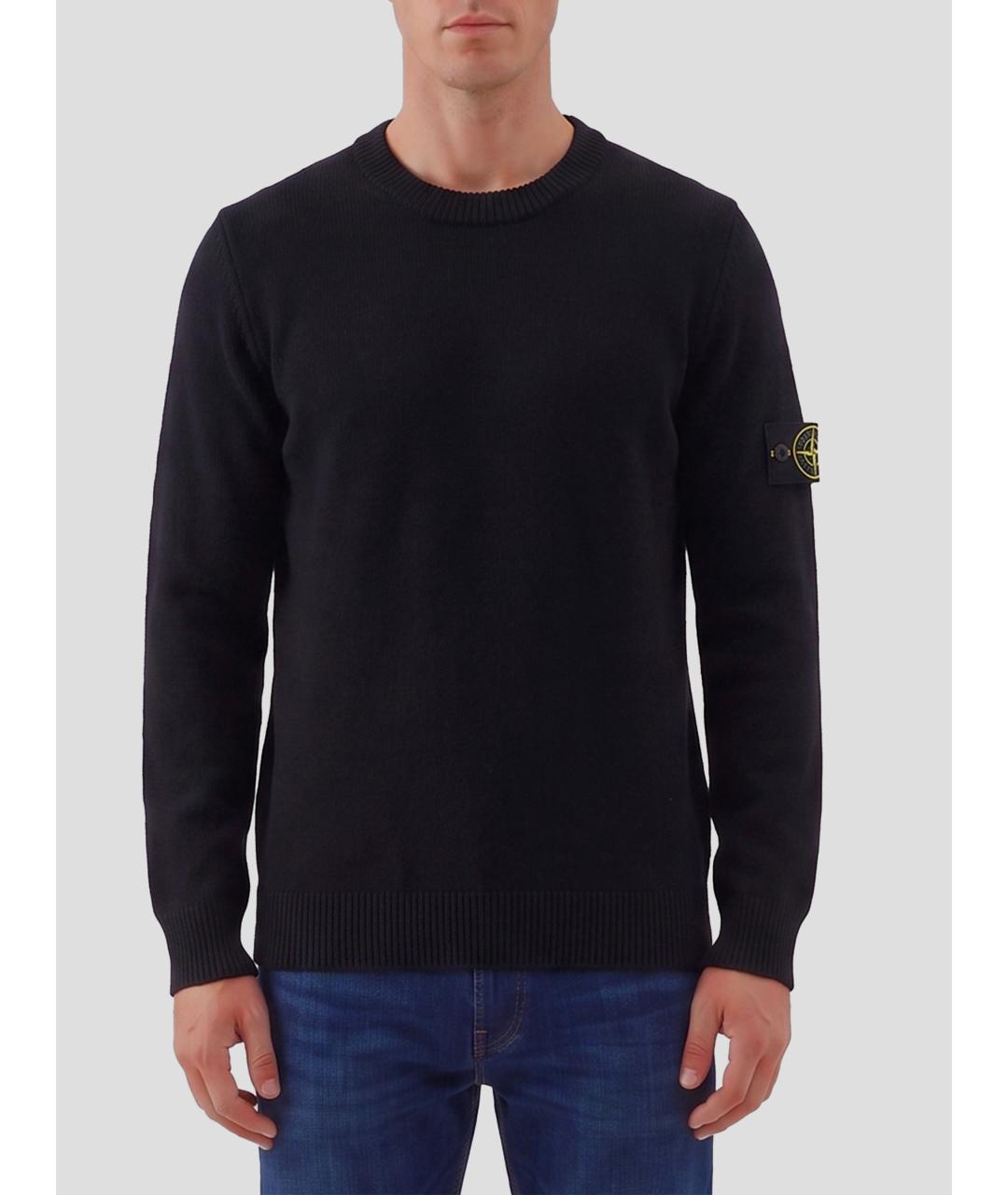 STONE ISLAND Черный шерстяной джемпер / свитер, фото 5