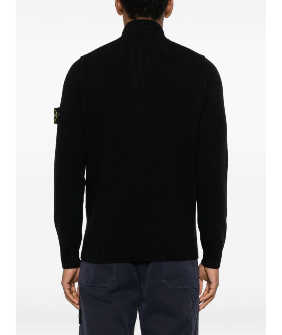 STONE ISLAND Черный шерстяной джемпер / свитер, фото 4