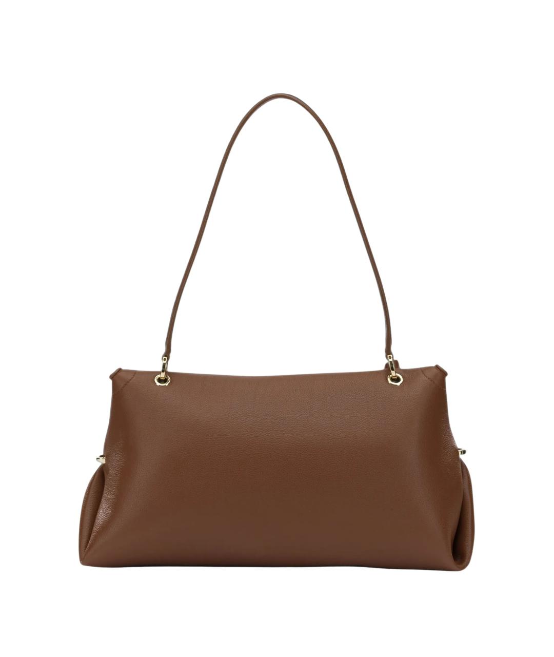 FERRAGAMO Коричневая кожаная сумка через плечо, фото 2