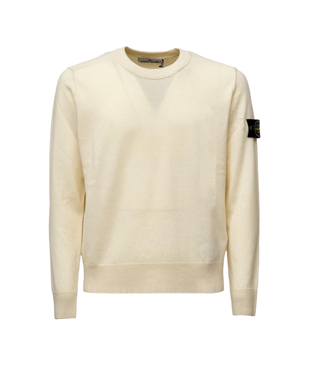 STONE ISLAND Белый шерстяной джемпер / свитер, фото 1