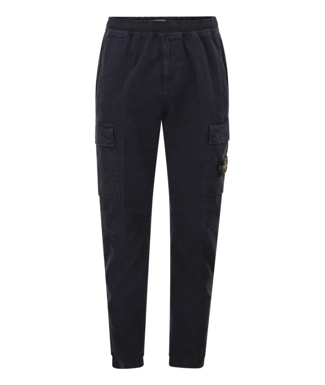 STONE ISLAND Синие хлопковые повседневные брюки, фото 1