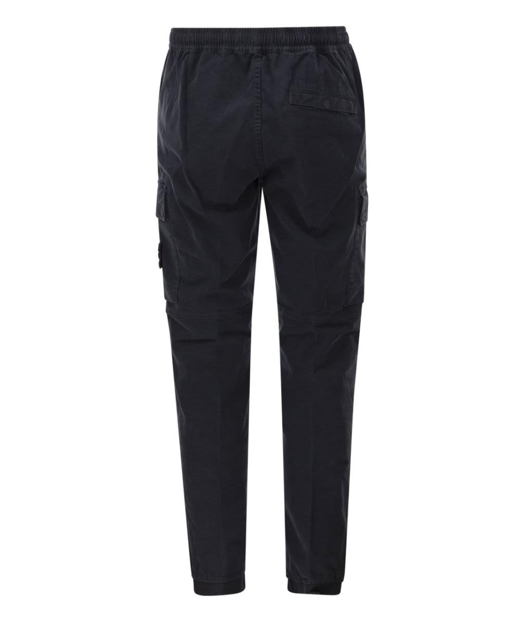STONE ISLAND Синие хлопковые повседневные брюки, фото 2