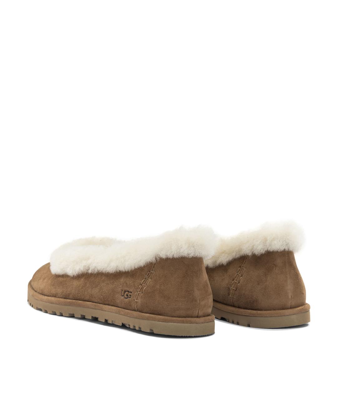 UGG Коричневые замшевые балетки, фото 4