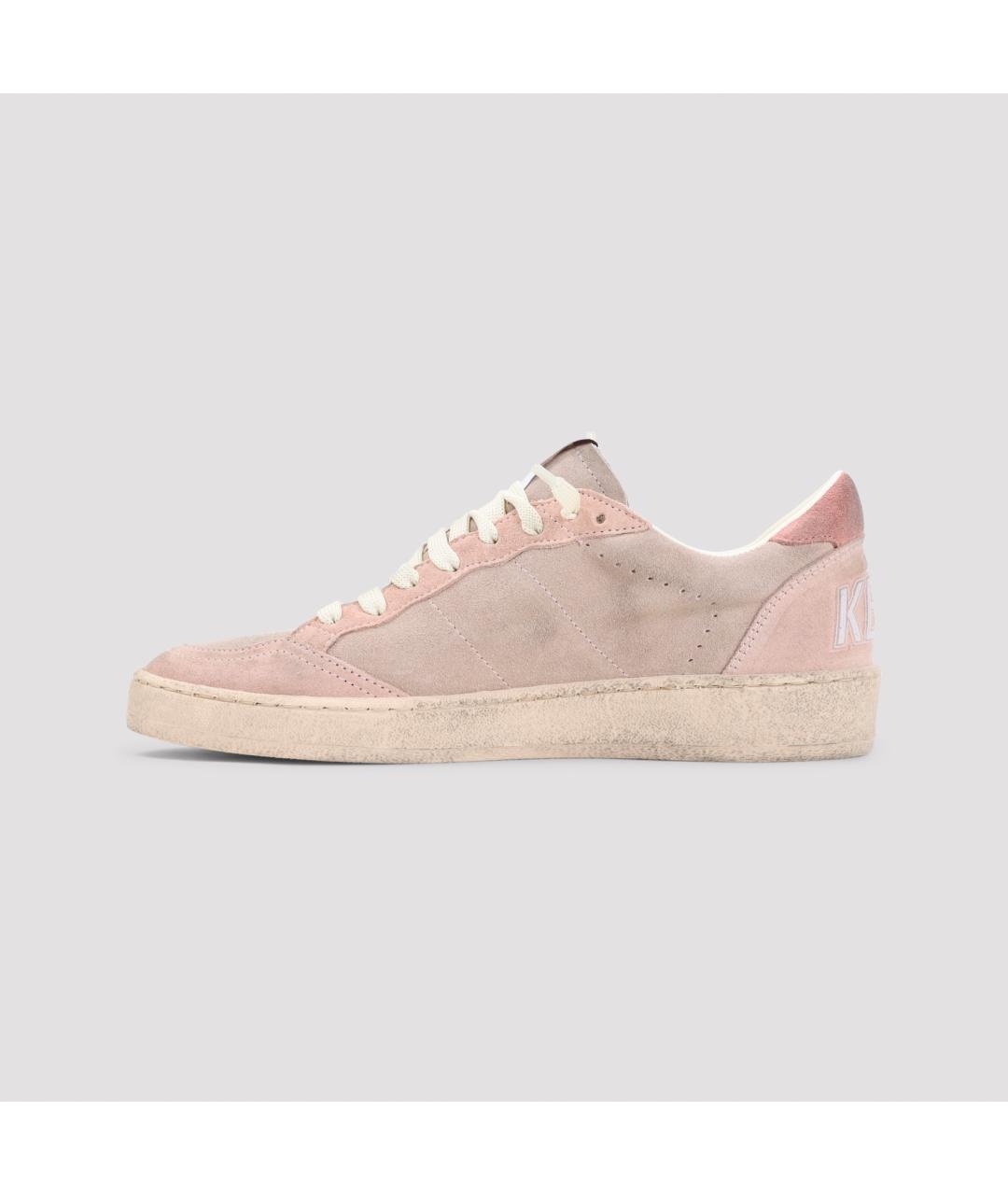 GOLDEN GOOSE Розовые кожаные кроссовки, фото 2