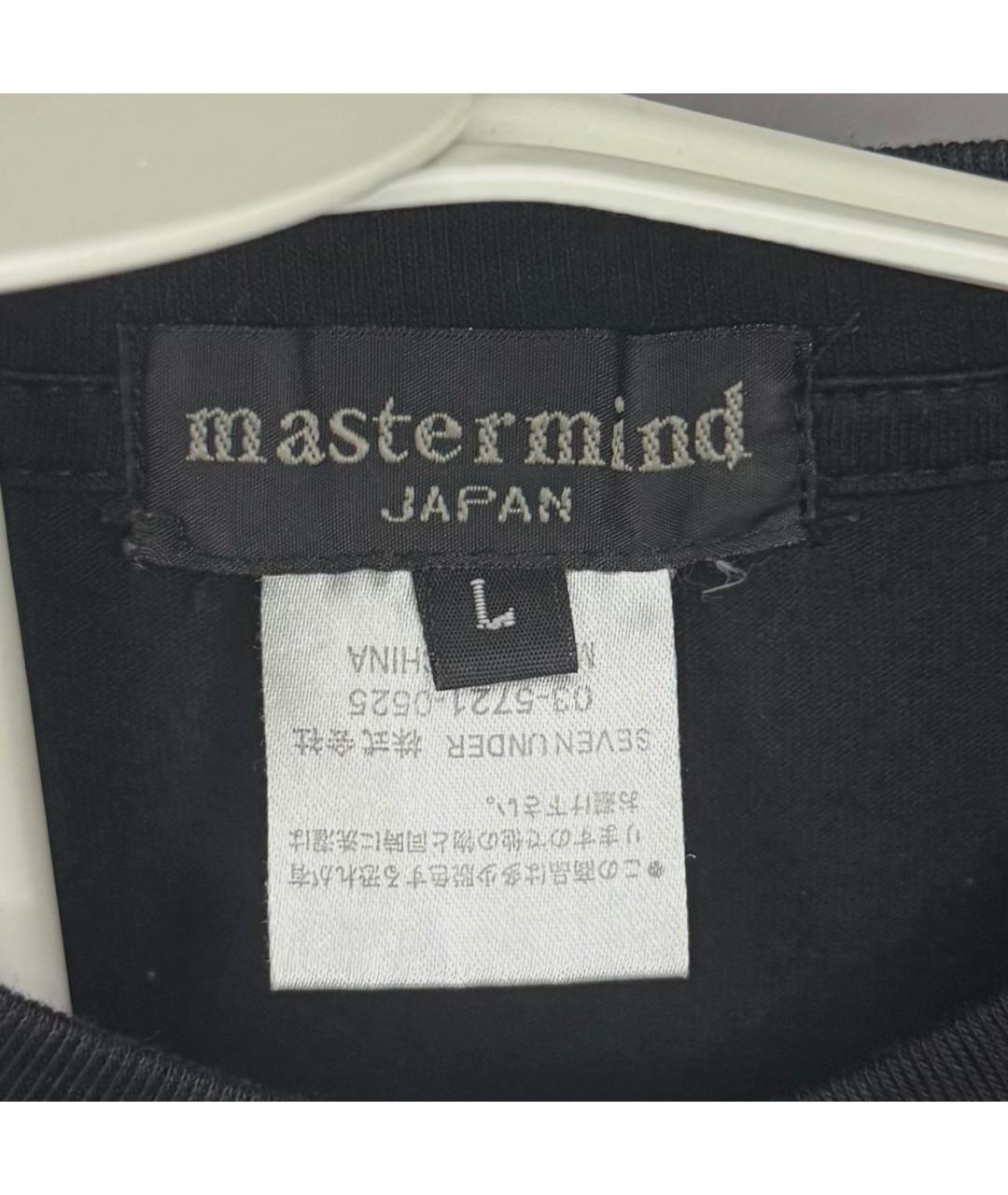 MASTERMIND JAPAN Черная хлопковая футболка, фото 4