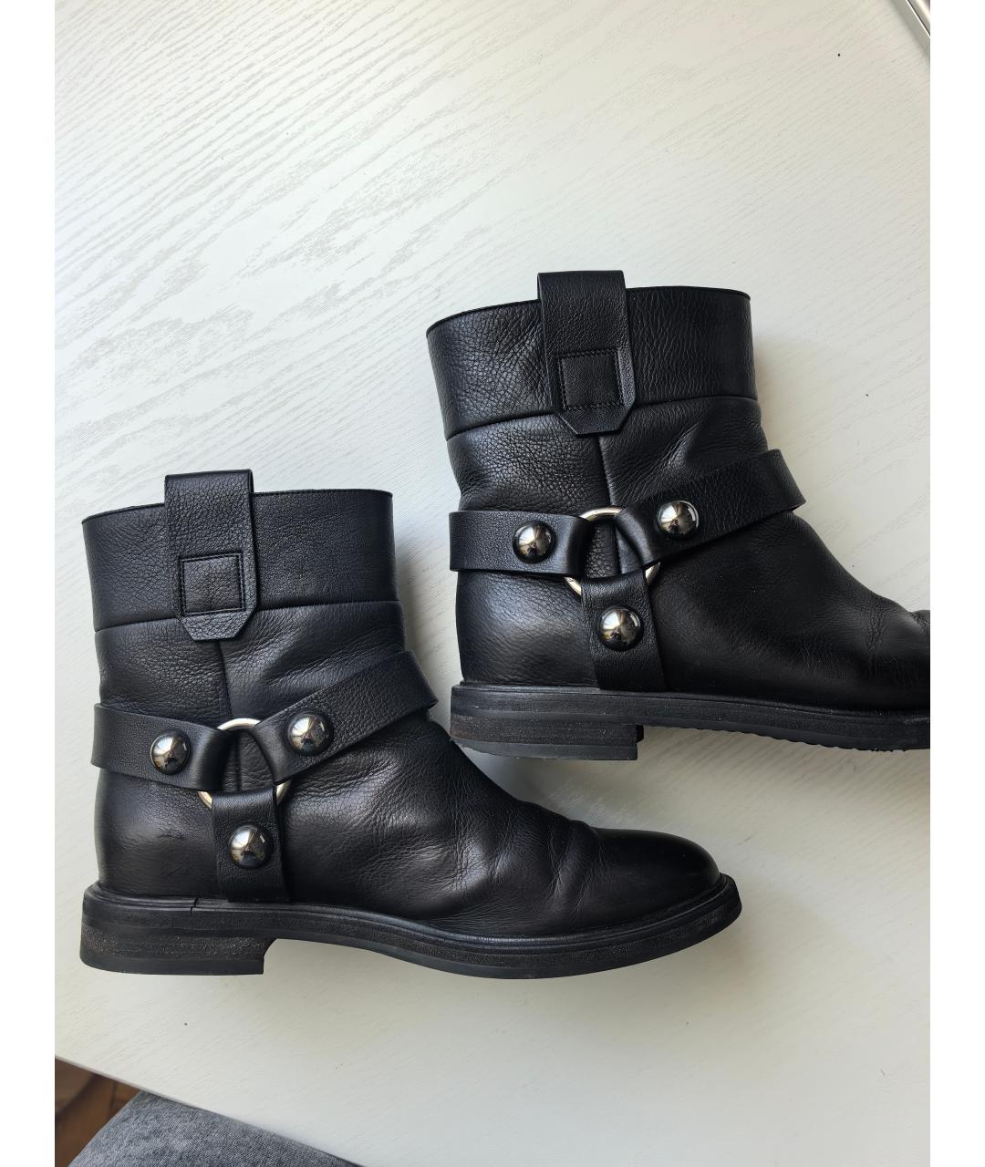 CASADEI Черные кожаные полусапоги, фото 4