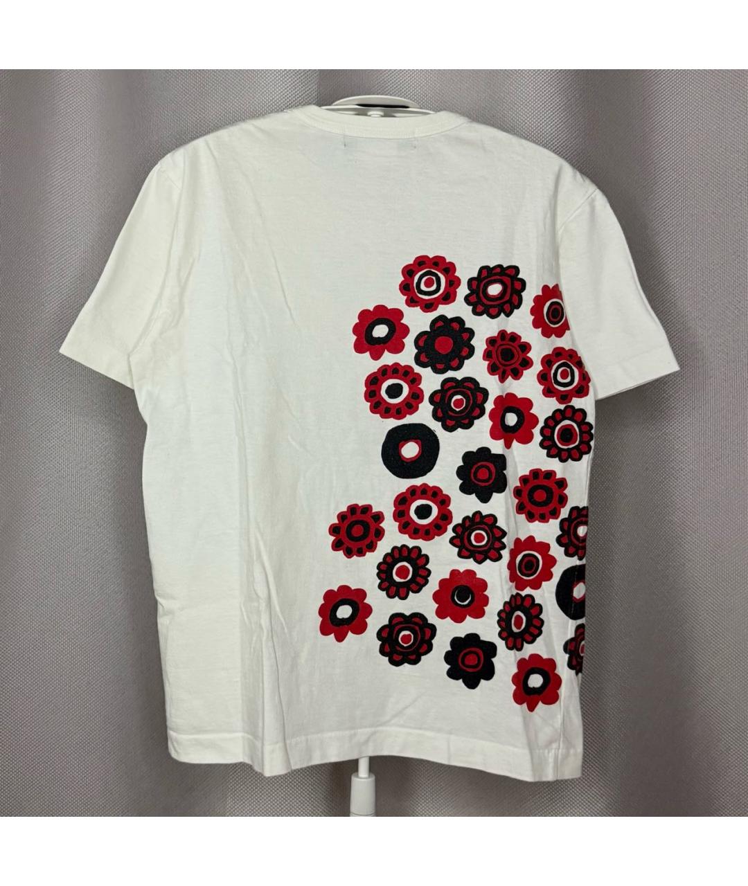 COMME DES GARÇONS Белая хлопковая футболка, фото 2