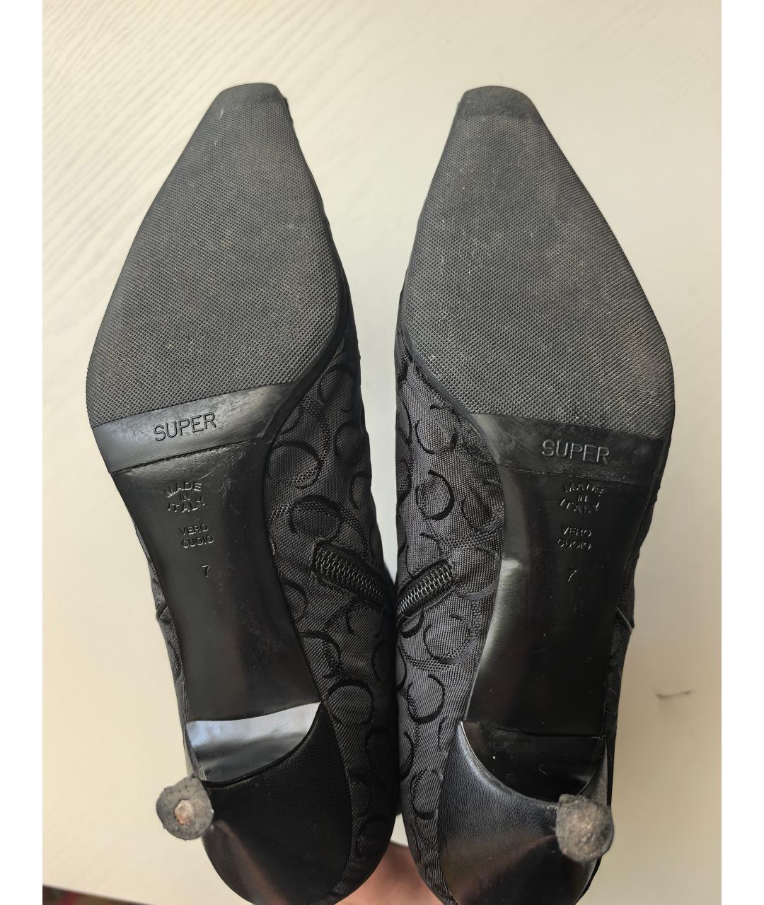 CASADEI Черные текстильные ботильоны, фото 4