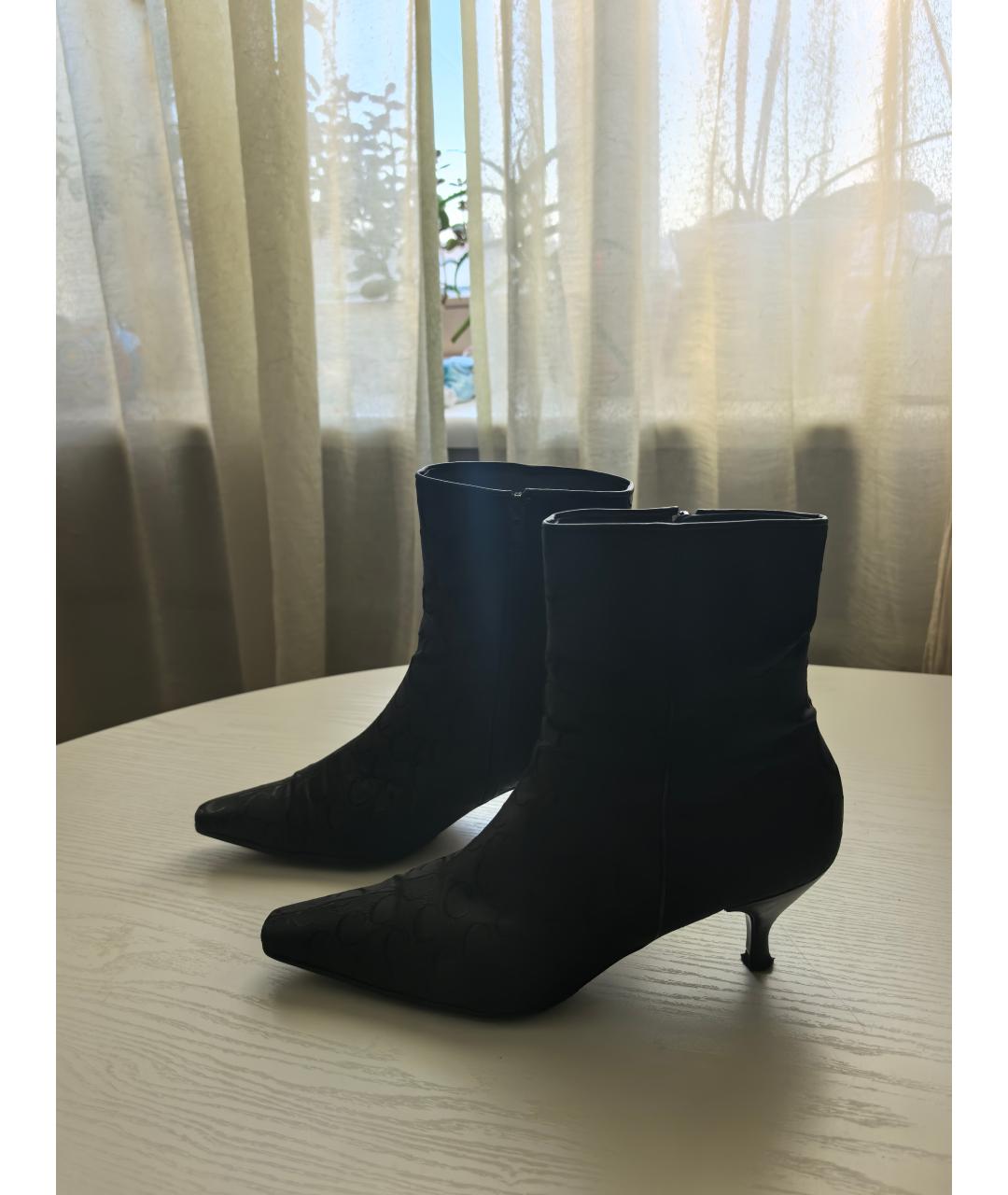 CASADEI Черные текстильные ботильоны, фото 3