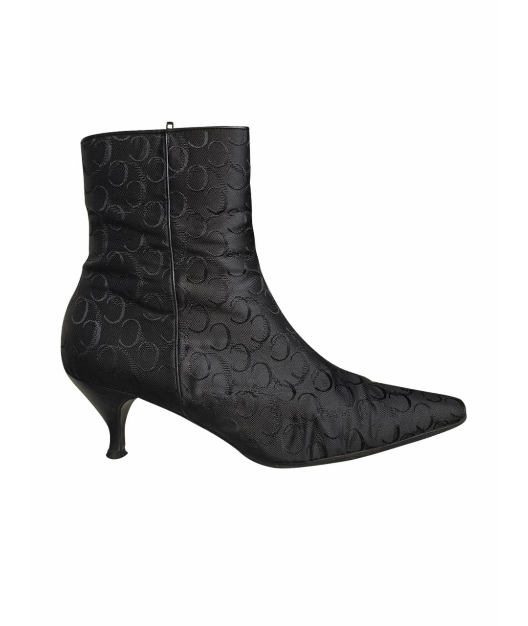 CASADEI Черные текстильные ботильоны, фото 1