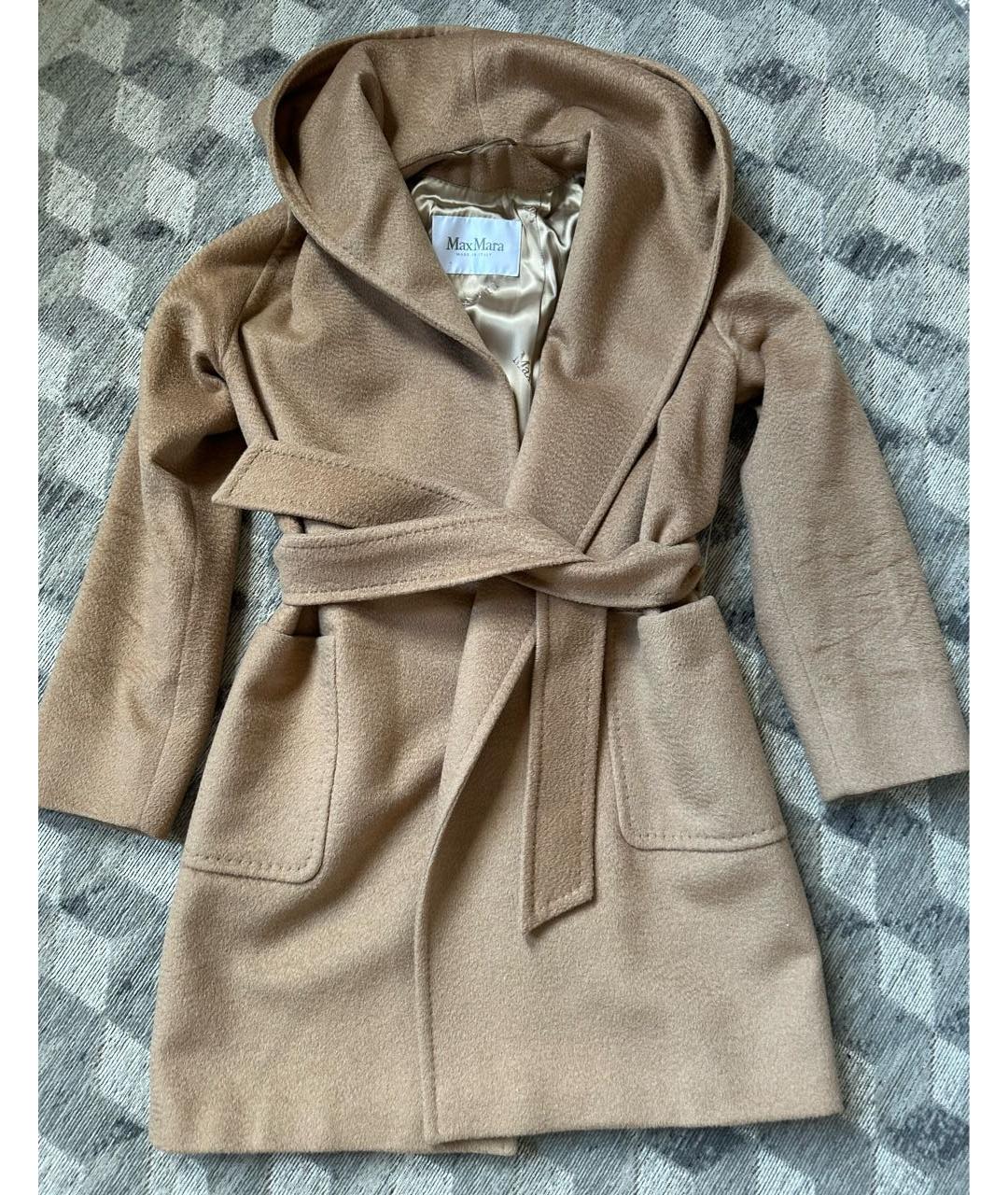 MAX MARA Горчичное кашемировое пальто, фото 9
