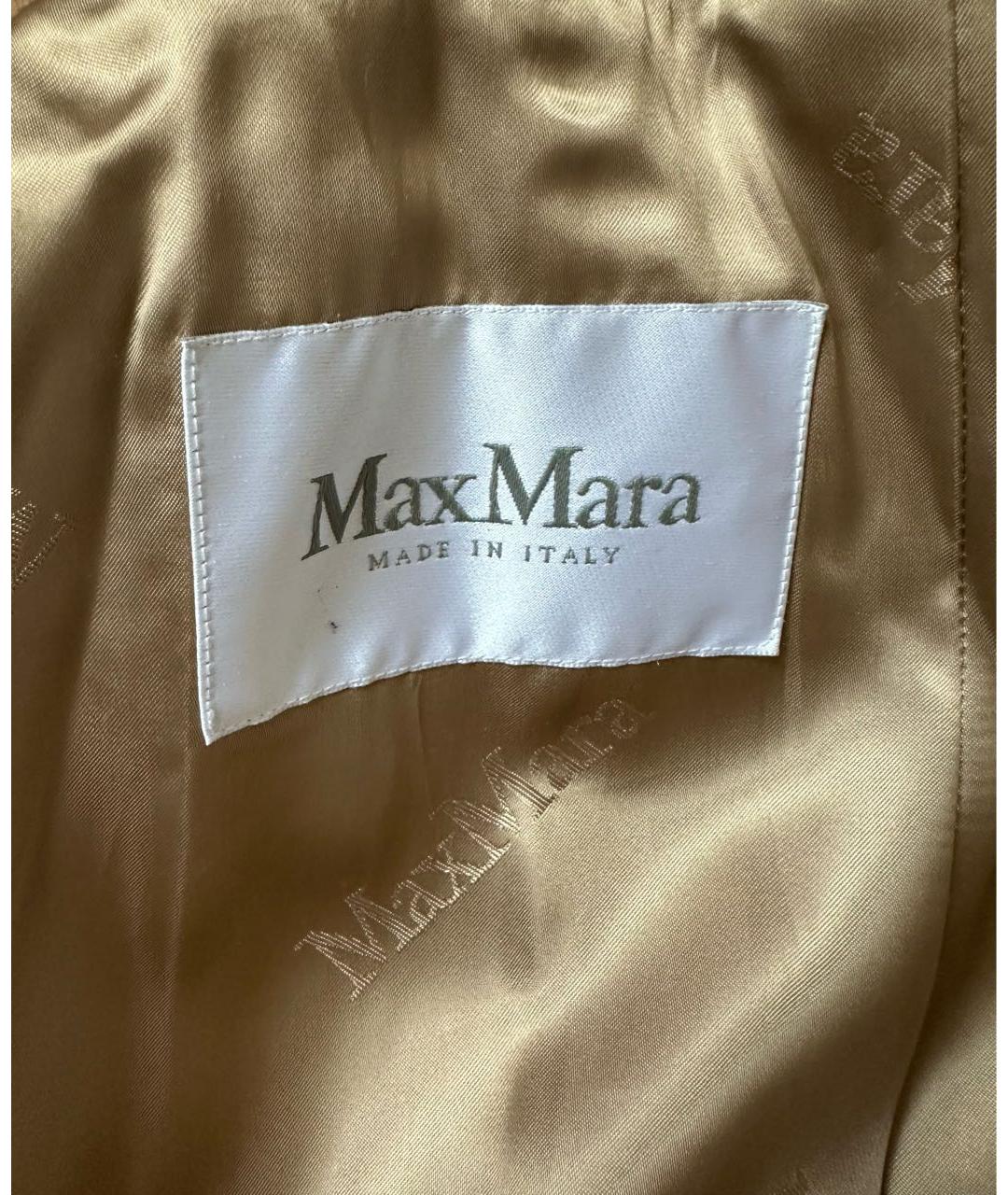 MAX MARA Горчичное кашемировое пальто, фото 3