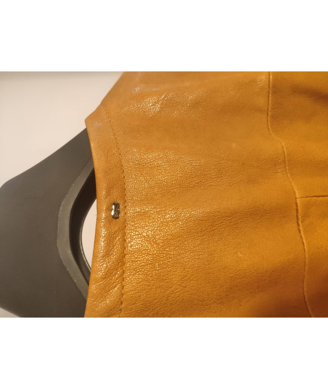 SPORTMAX Коричневый кожаный жилет, фото 7