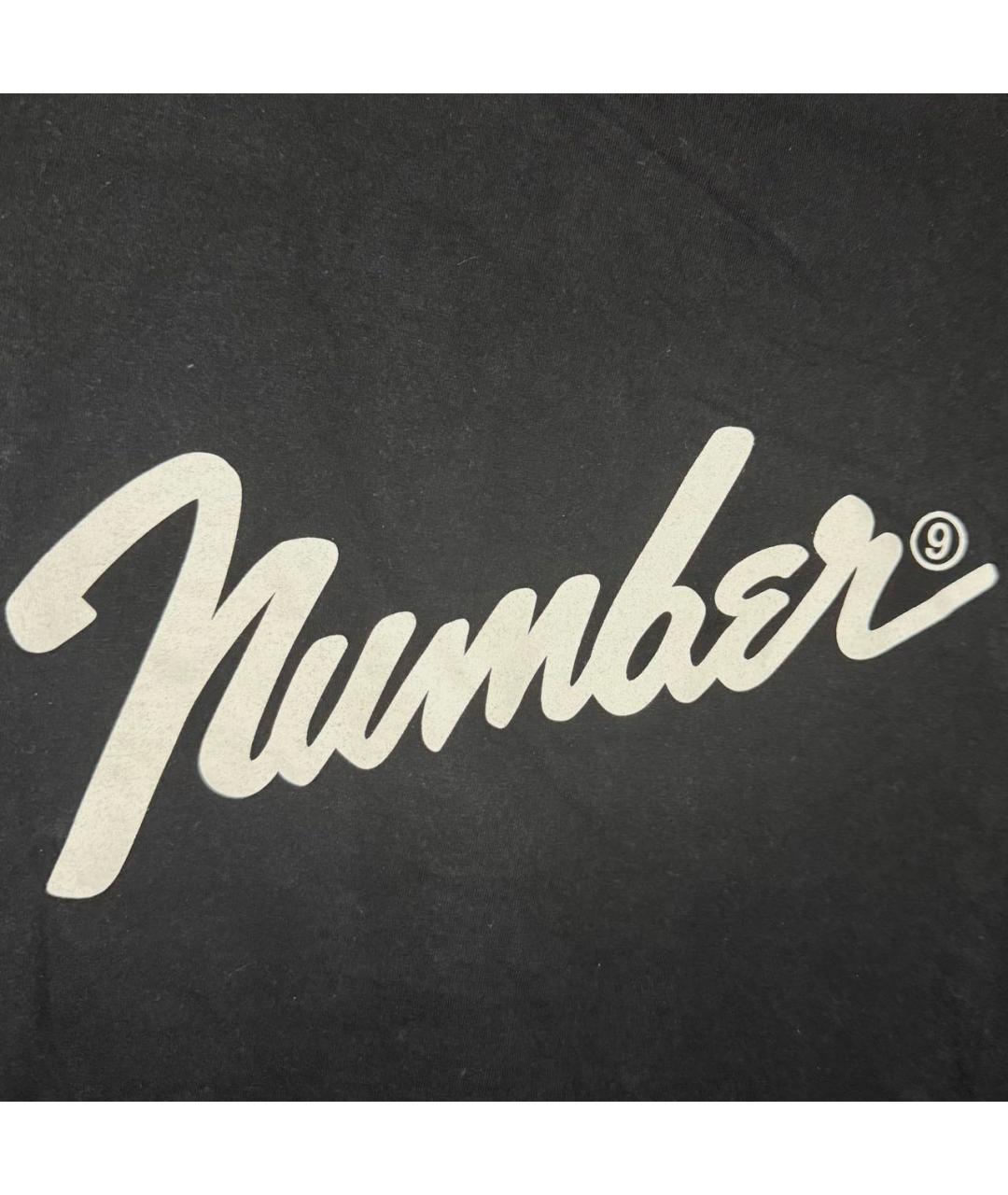 NUMBER (N)INE Черная хлопковая футболка, фото 3
