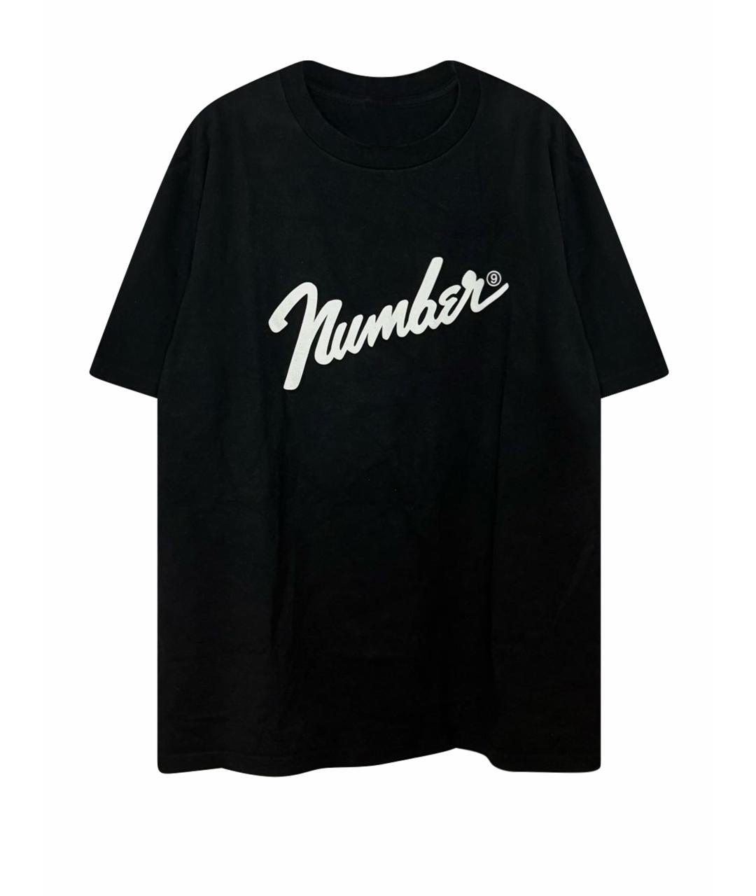 NUMBER (N)INE Черная хлопковая футболка, фото 1