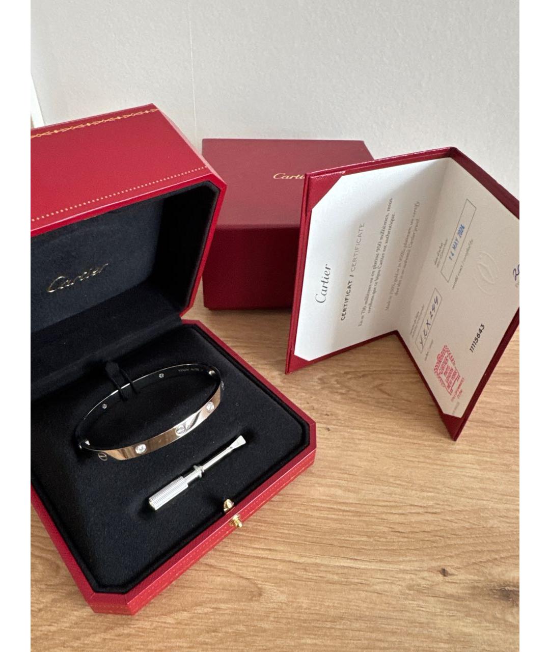 CARTIER Белый браслет из белого золота, фото 3