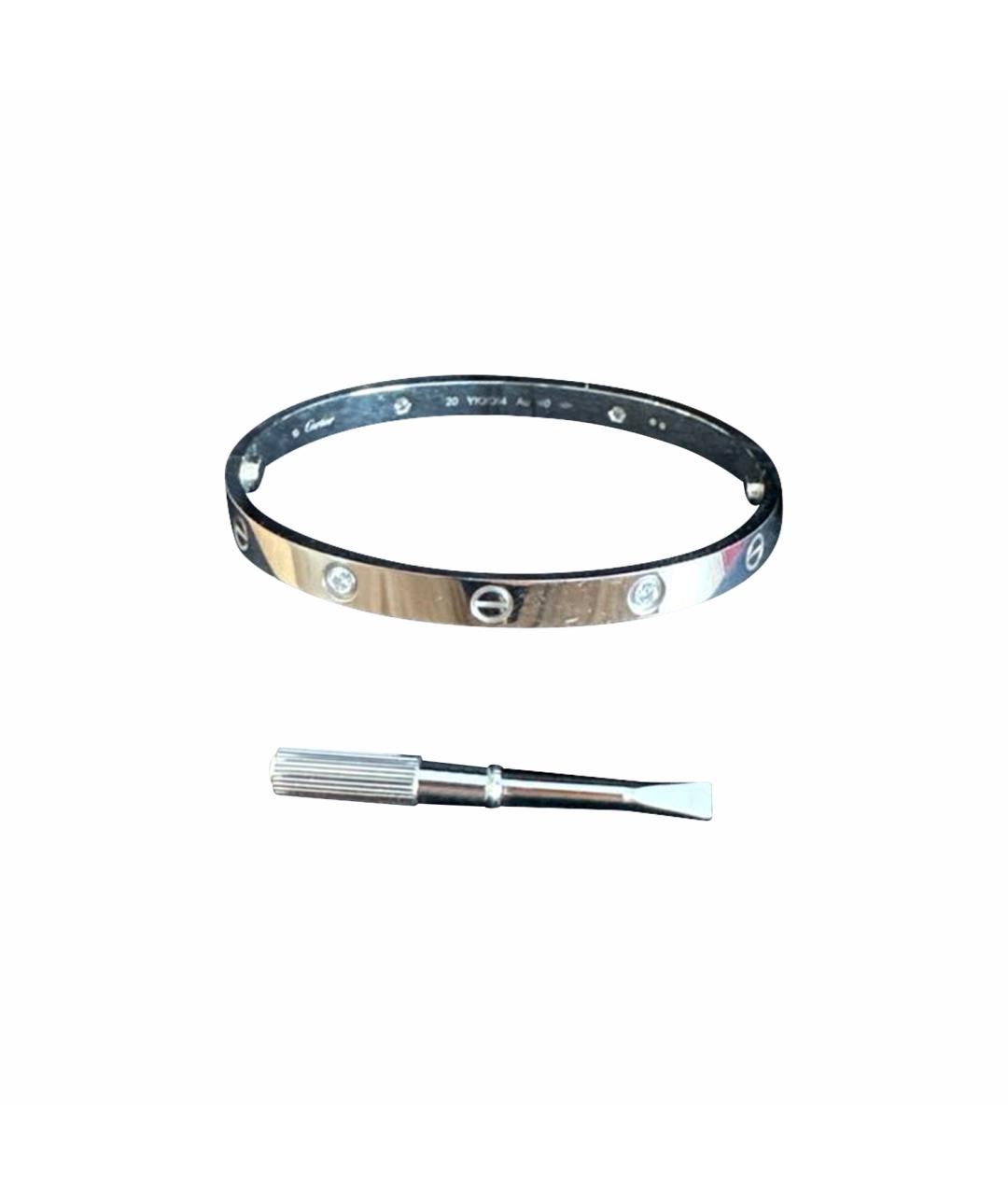 CARTIER Белый браслет из белого золота, фото 1