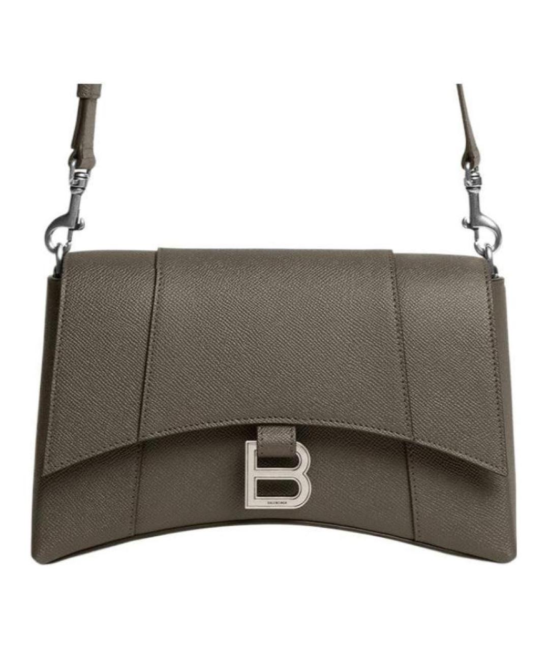 BALENCIAGA Зеленая кожаная сумка на плечо, фото 1