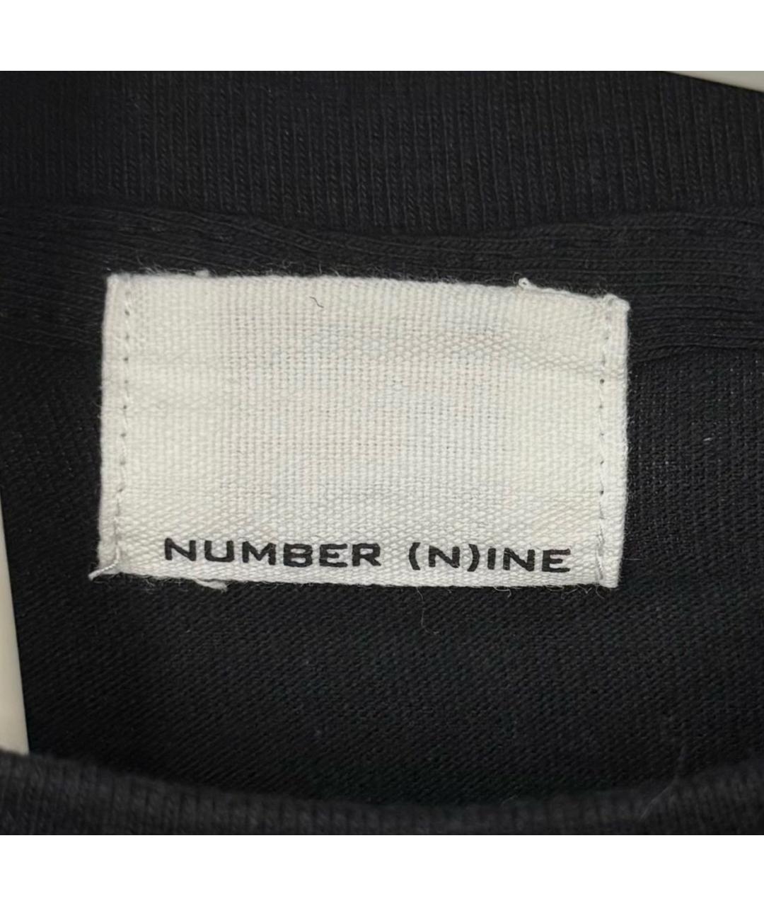 NUMBER (N)INE Черная хлопковая футболка, фото 4