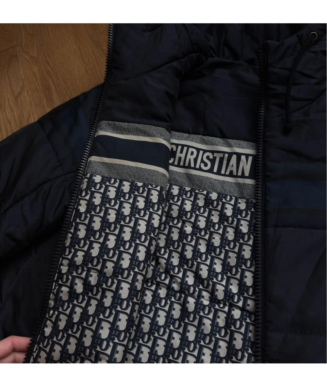 CHRISTIAN DIOR Темно-синяя полиэстеровая куртка, фото 4