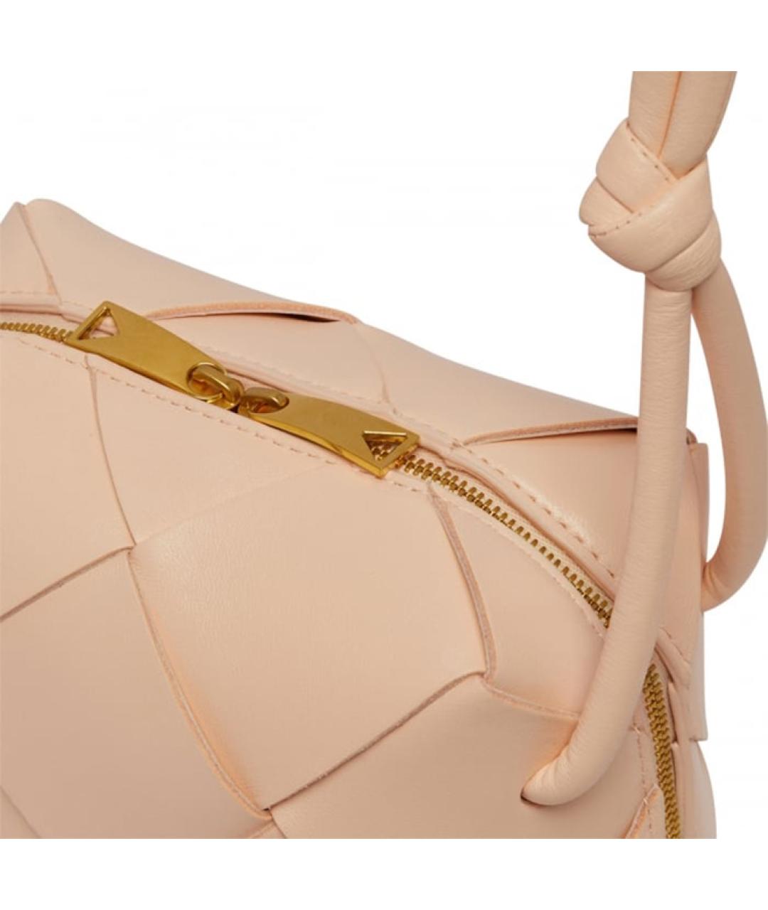 BOTTEGA VENETA Бежевая кожаная сумка через плечо, фото 5