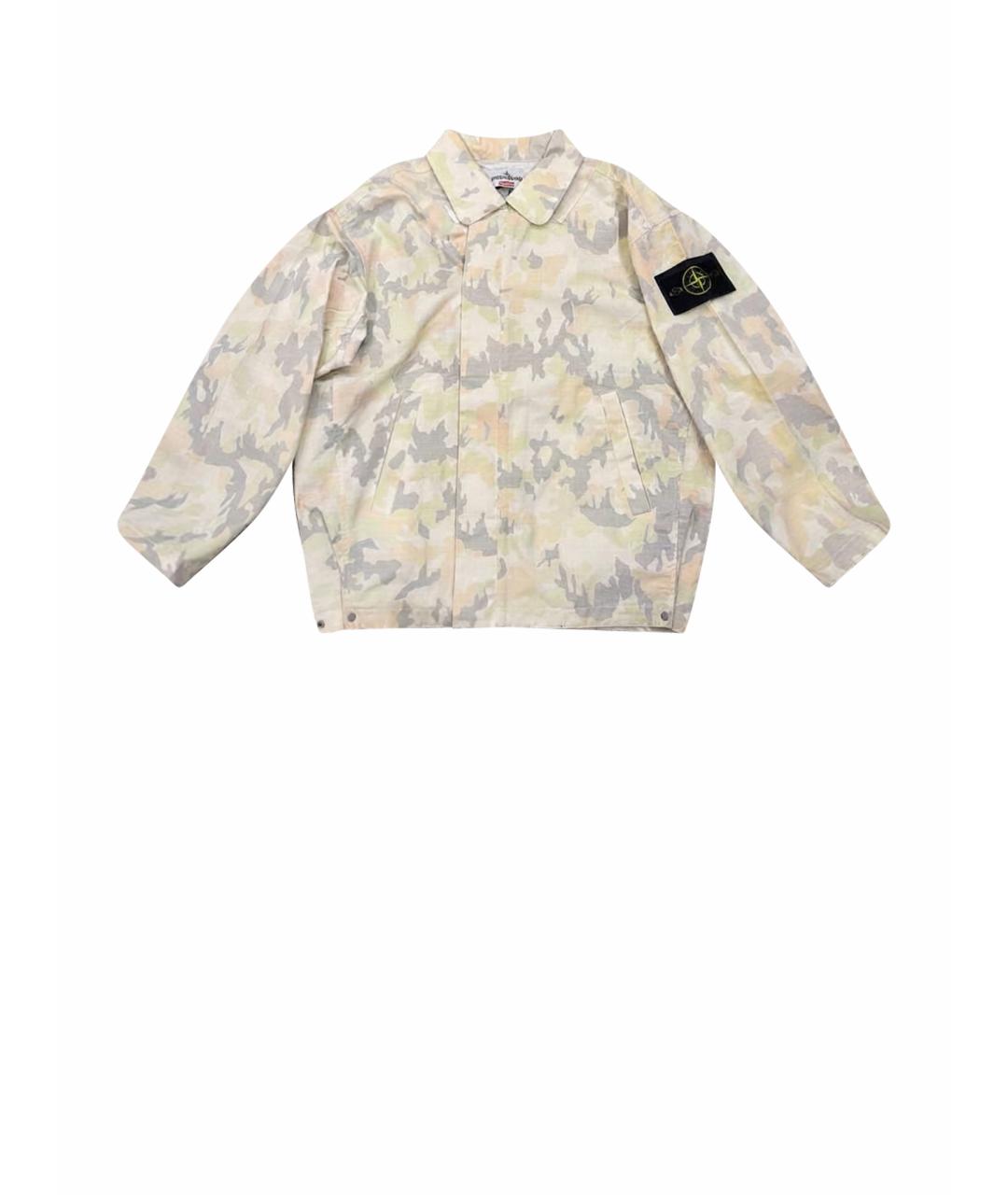 STONE ISLAND Бежевая хлопковая куртка, фото 1