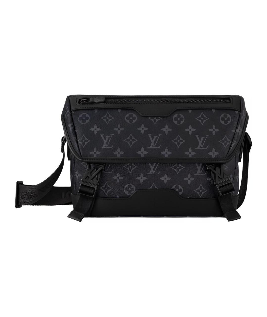 LOUIS VUITTON Черная сумка на плечо из канвы, фото 1
