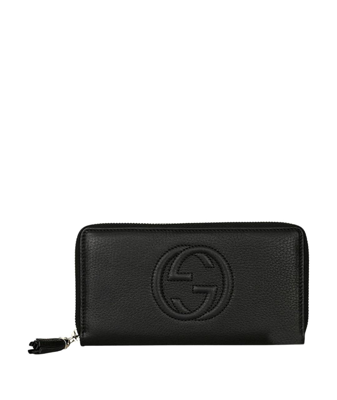 GUCCI Черный кожаный кошелек, фото 1