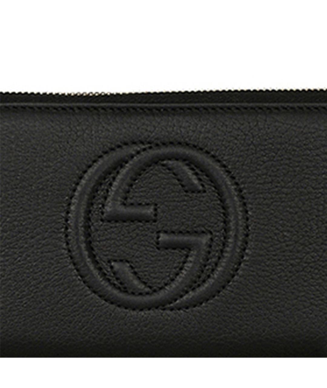 GUCCI Черный кожаный кошелек, фото 5