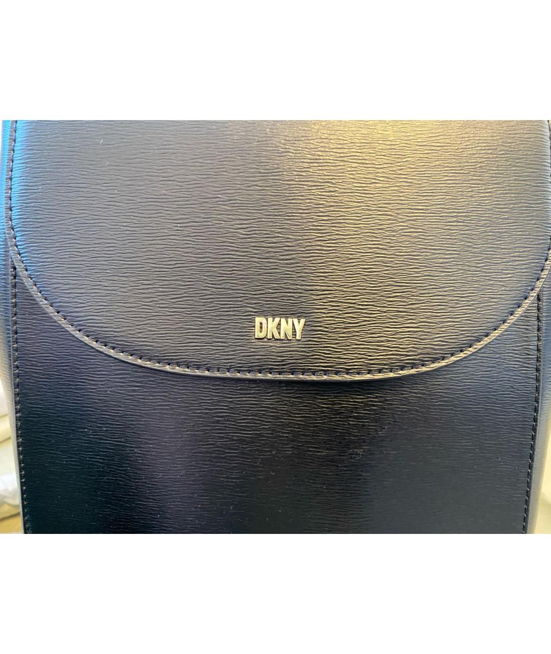 DKNY Черный кожаный рюкзак, фото 4