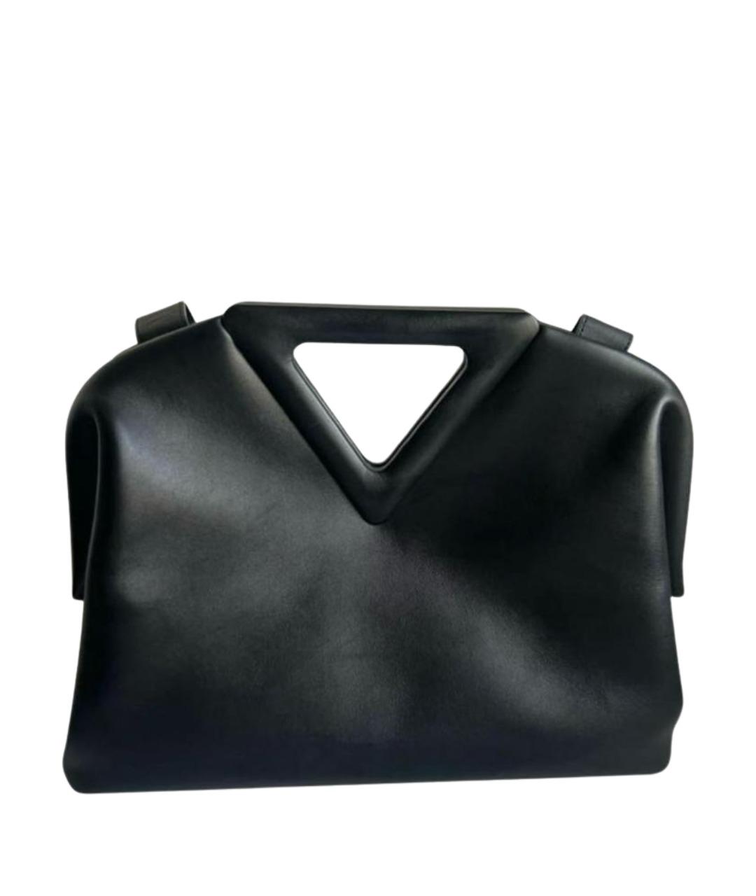 BOTTEGA VENETA Черная кожаная сумка с короткими ручками, фото 1