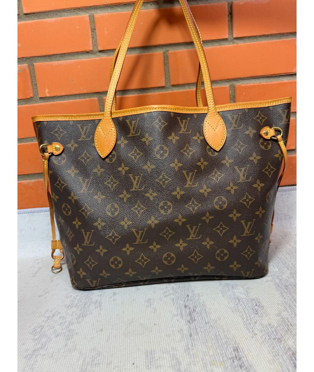 LOUIS VUITTON Коричневая сумка тоут из канвы, фото 2