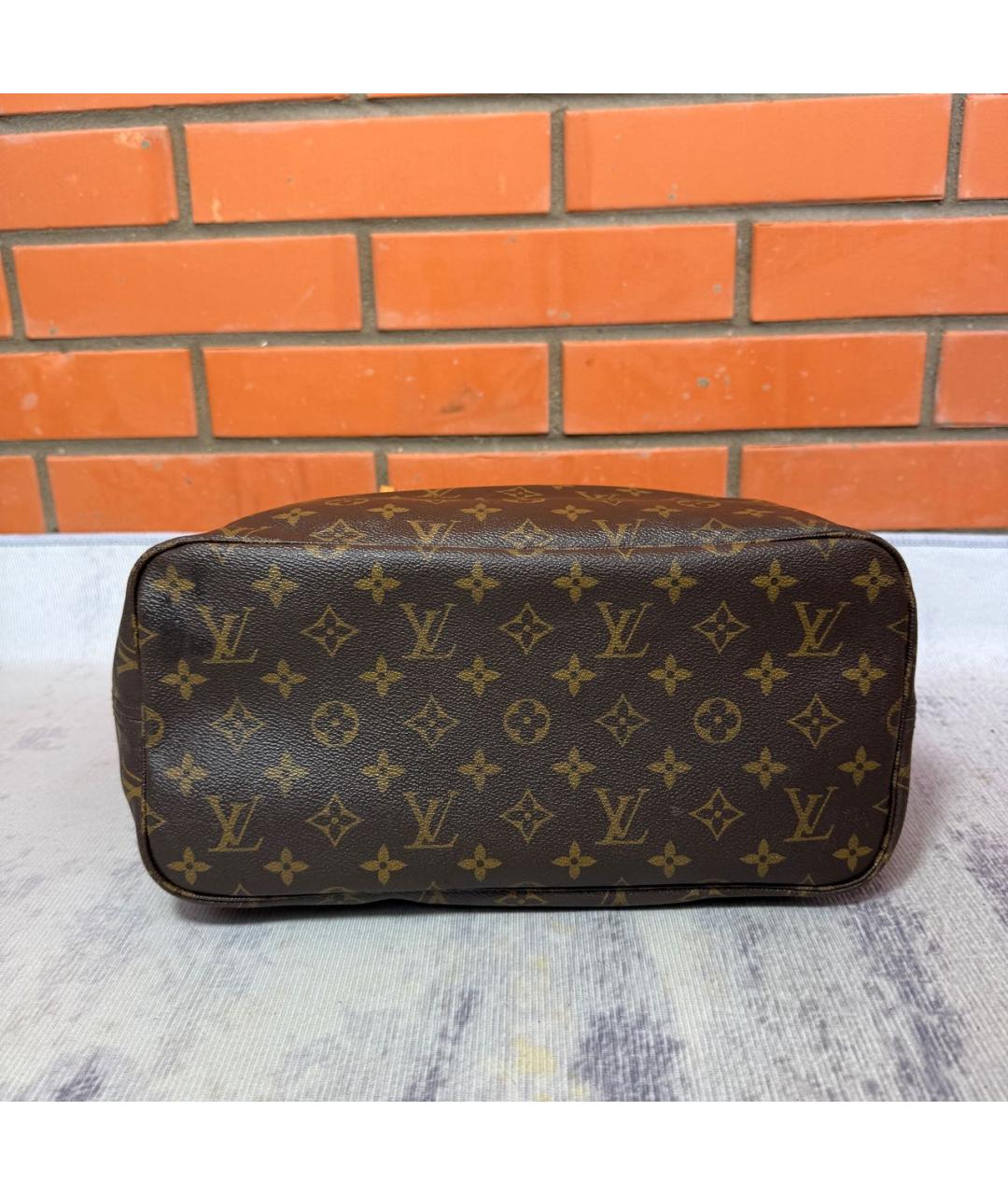 LOUIS VUITTON Коричневая сумка тоут из канвы, фото 5