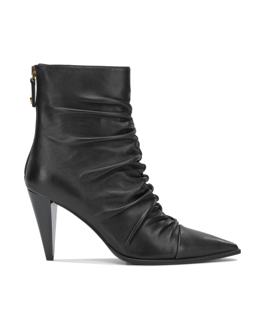 PINKO Черные кожаные ботильоны, фото 6