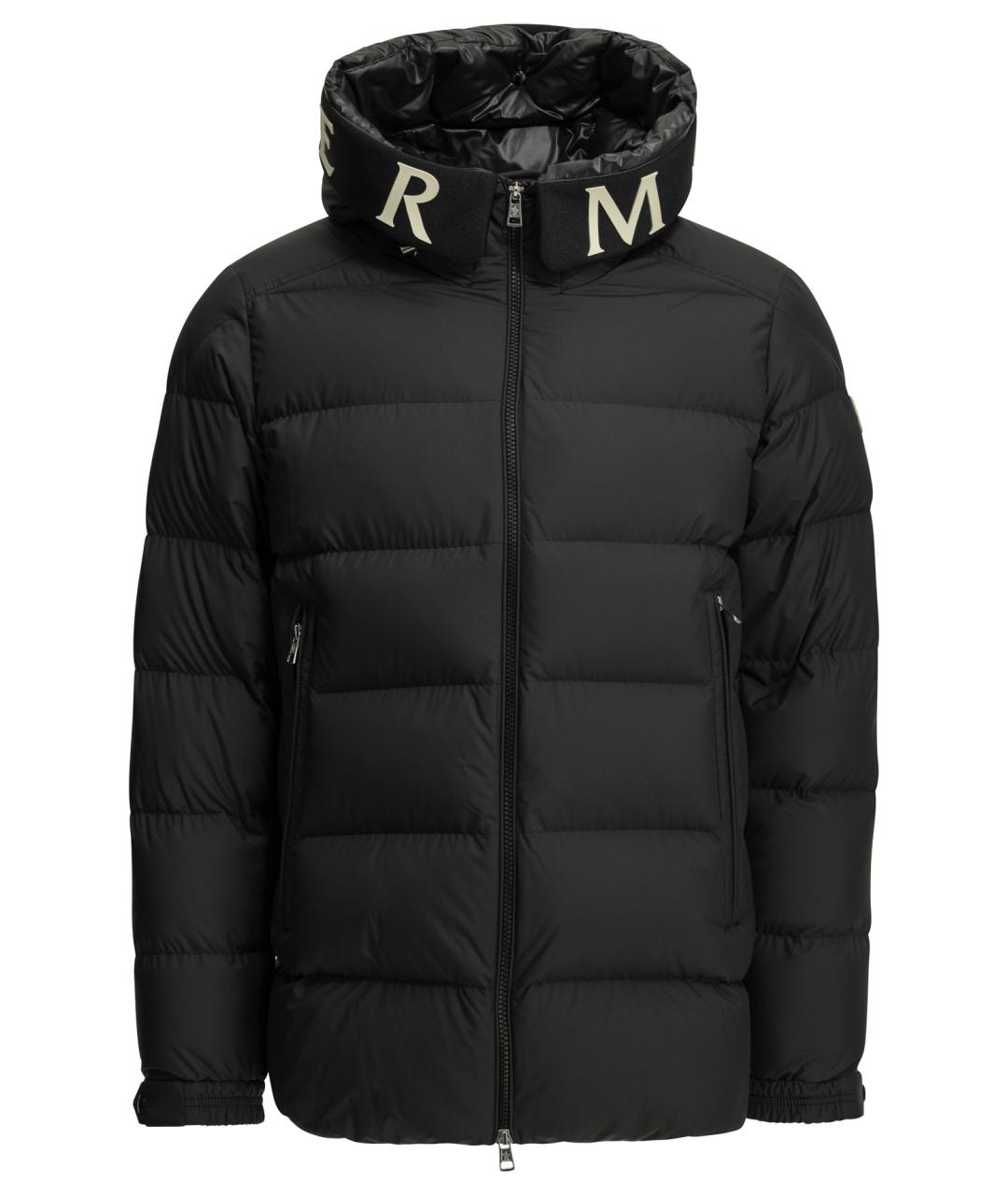 MONCLER Черный полиэстеровый пуховик, фото 1
