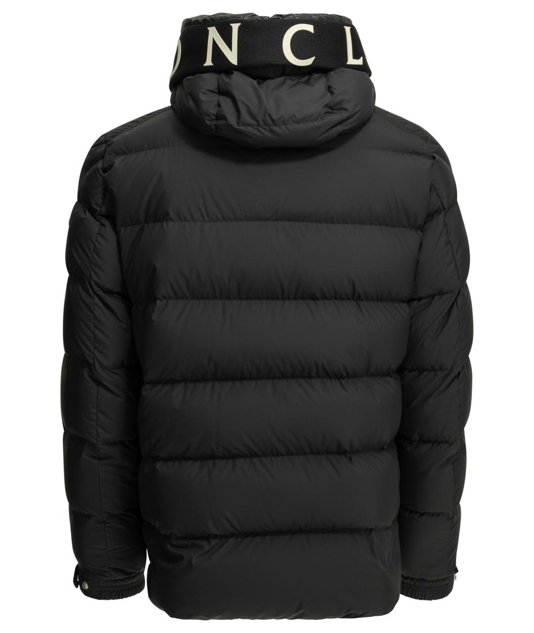 MONCLER Черный полиэстеровый пуховик, фото 2