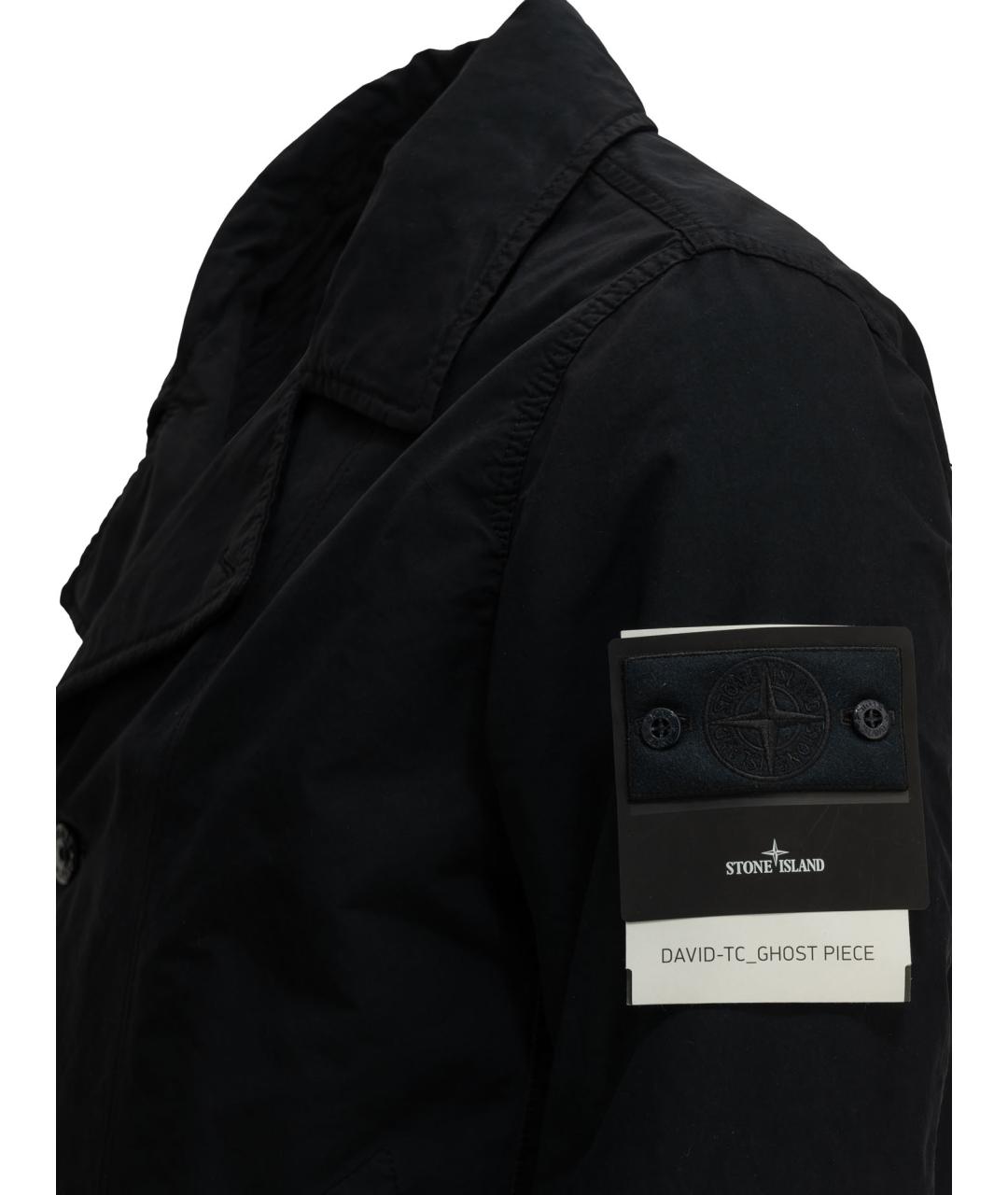 STONE ISLAND Синее полиэстеровое пальто, фото 3