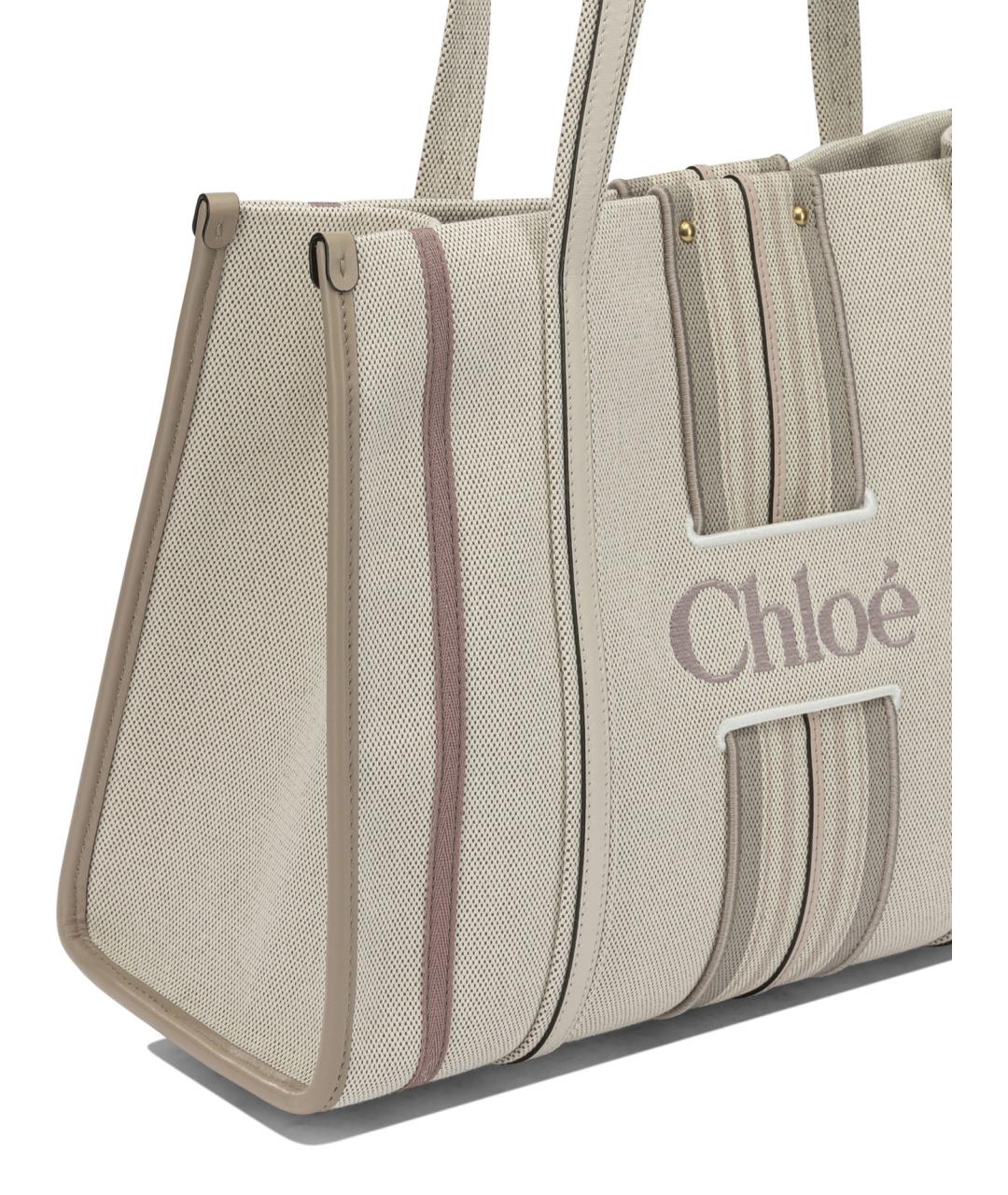 CHLOE Розовая хлопковая сумка через плечо, фото 4