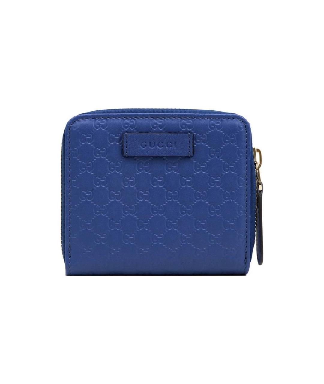 GUCCI Синий кожаный кошелек, фото 1