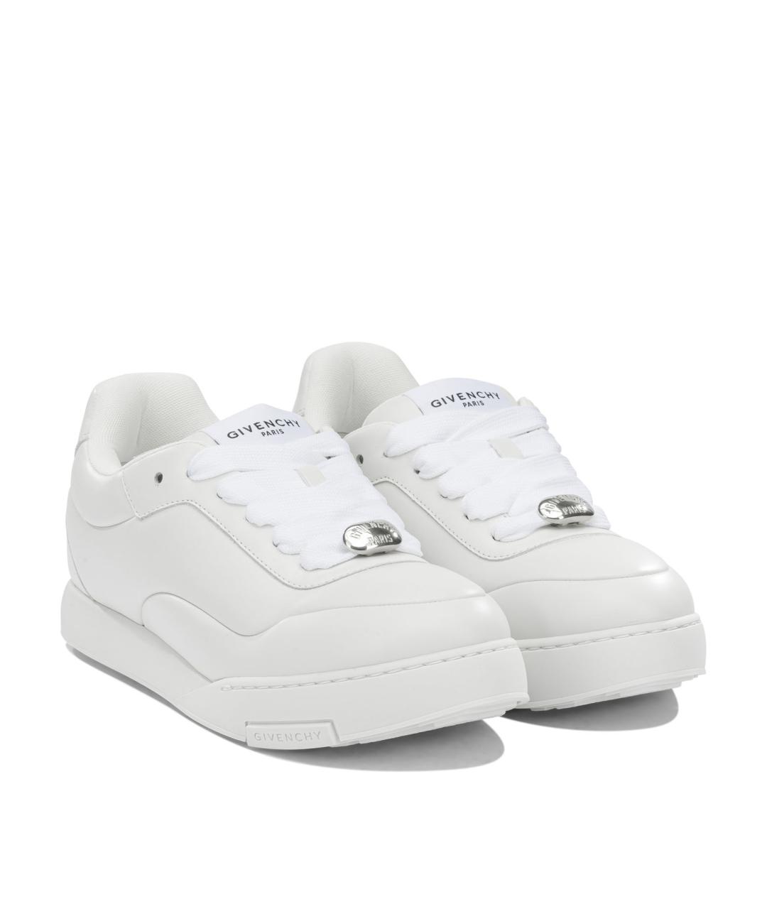 GIVENCHY Белые кожаные низкие кроссовки / кеды, фото 2