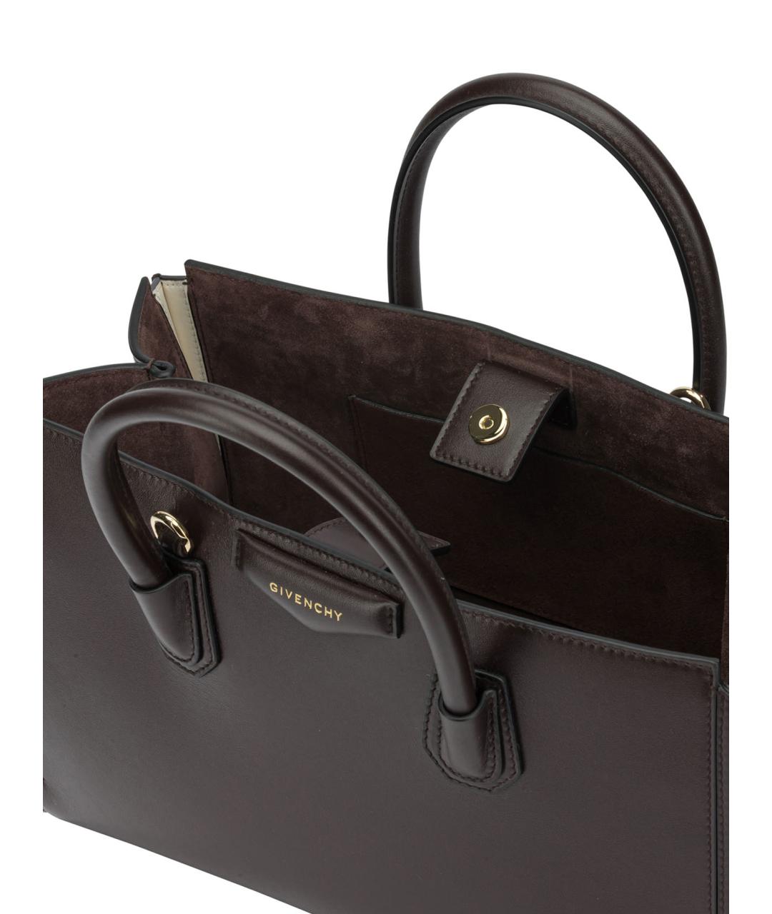 GIVENCHY Коричневая кожаная сумка тоут, фото 5