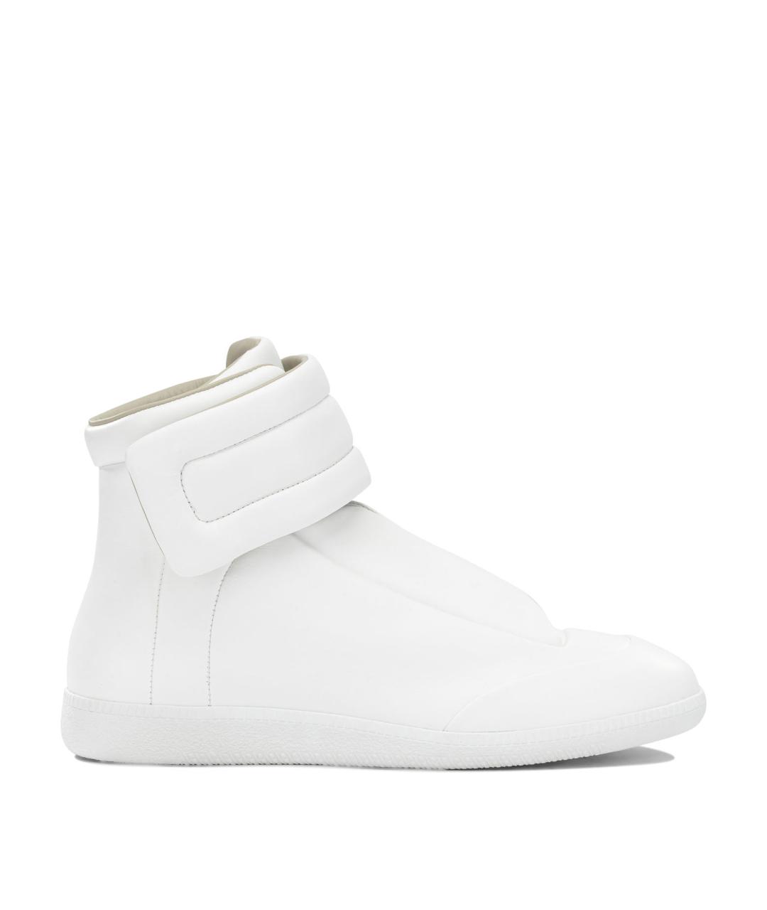 MAISON MARGIELA Белые кожаные высокие кроссовки / кеды, фото 1
