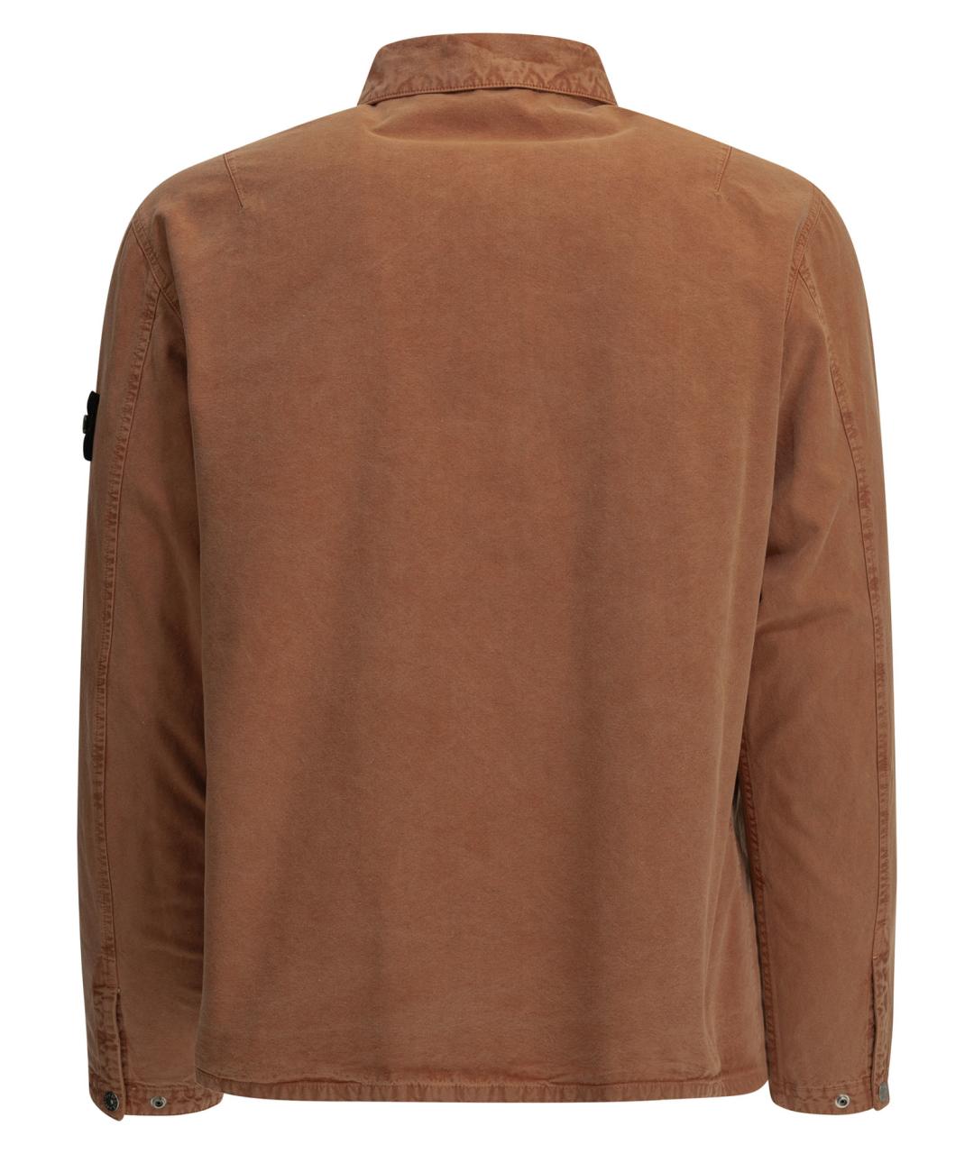 STONE ISLAND Оранжевая хлопковая куртка, фото 2
